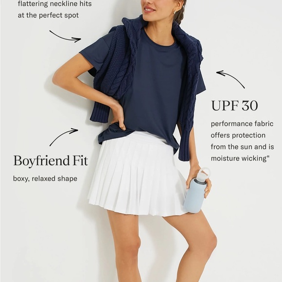 NWT Tuckernuck Sport Navy Short Sleeve Ryan Boyfriend Tee. Size S - Picture 2 of 13